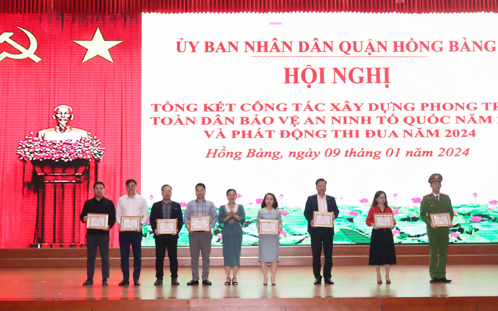 Quận Hồng Bàng tổng kết công tác xây dựng phong trào toàn dân bảo vệ an ninh Tổ quốc năm 2023